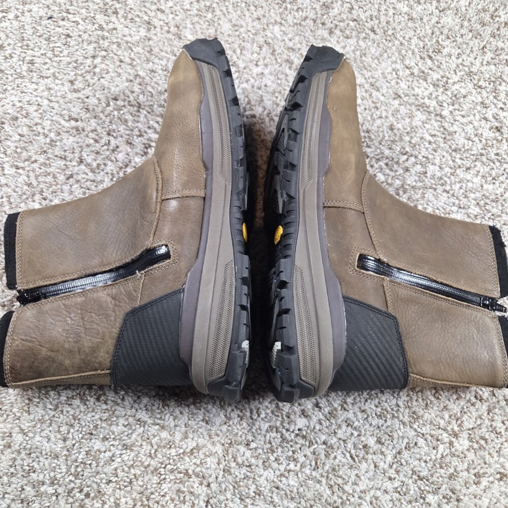Caterpillar Cat Hydrobond Boots Men's 11 Brown Zip Waterproof Vibram Soles - Picture 5 of 7